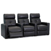 Cloud XS850 Home Theatre Chairs - Black Bonded Leather - Manual Recline - Straight