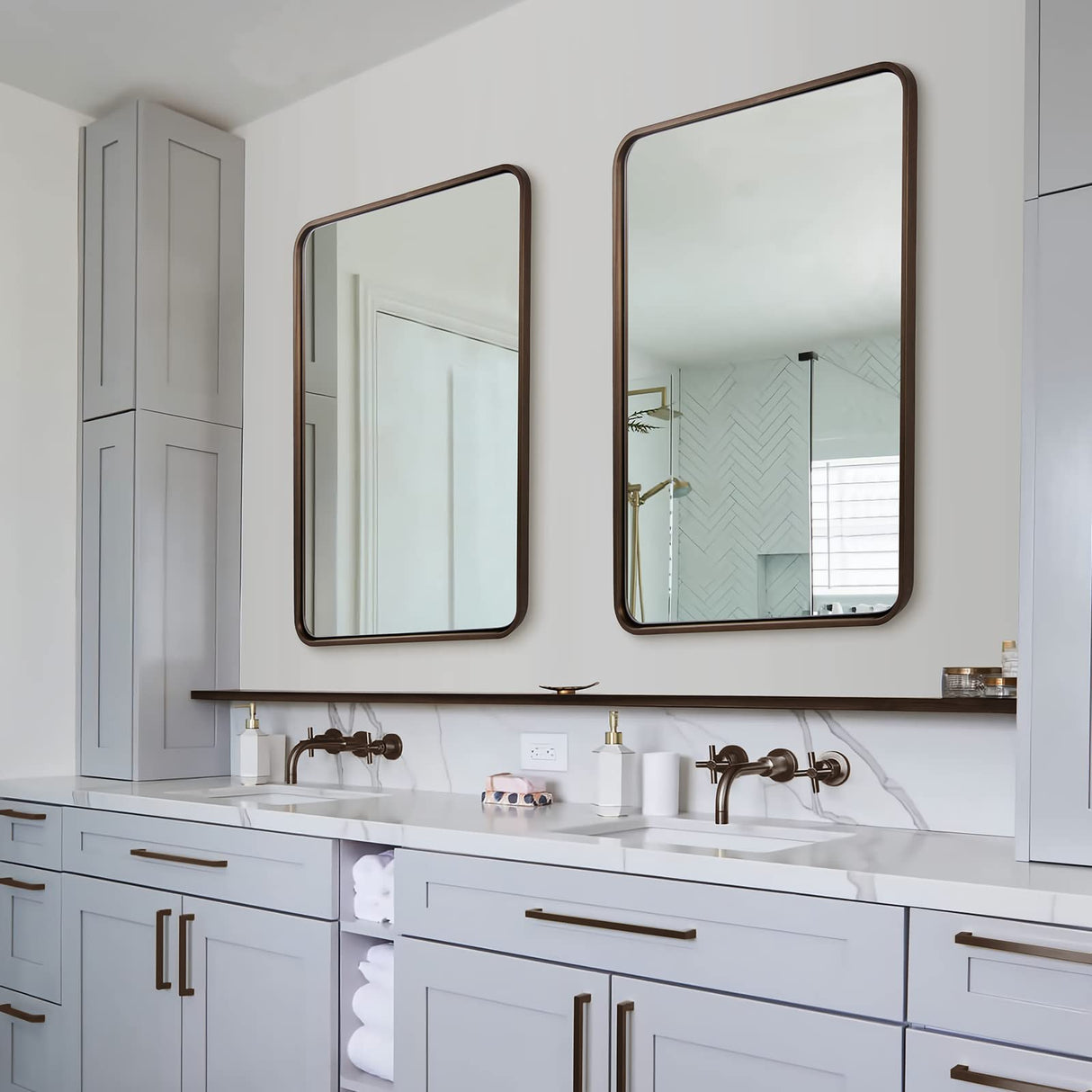 Bathroom Mirror, Bronze Wall Mirror, Bronze Vanity Mirror