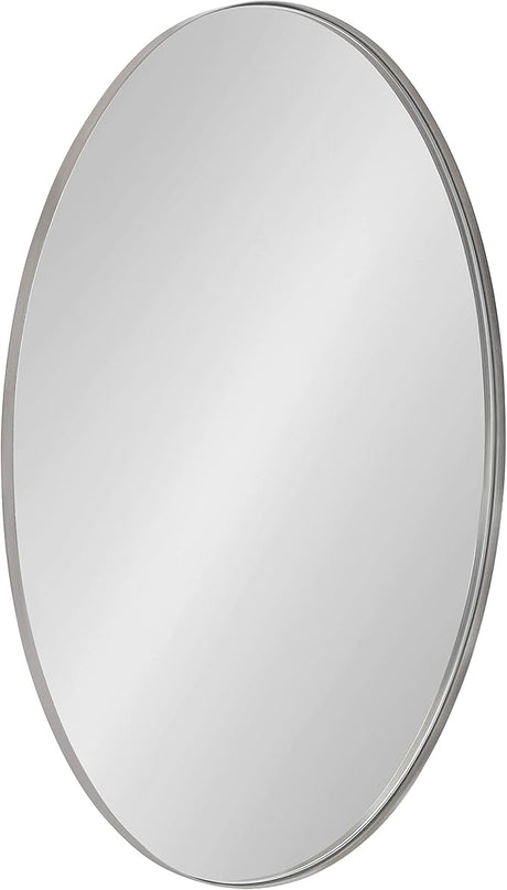 Rollo Midcentury Oval Mirror, 20 x 30, Bronze, Decorative Modern Mirror Decor for Wall