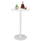 Round Cocktail Bar Table with Metal Base, Tall Bistro Pub Table, Counter Bar Height Table