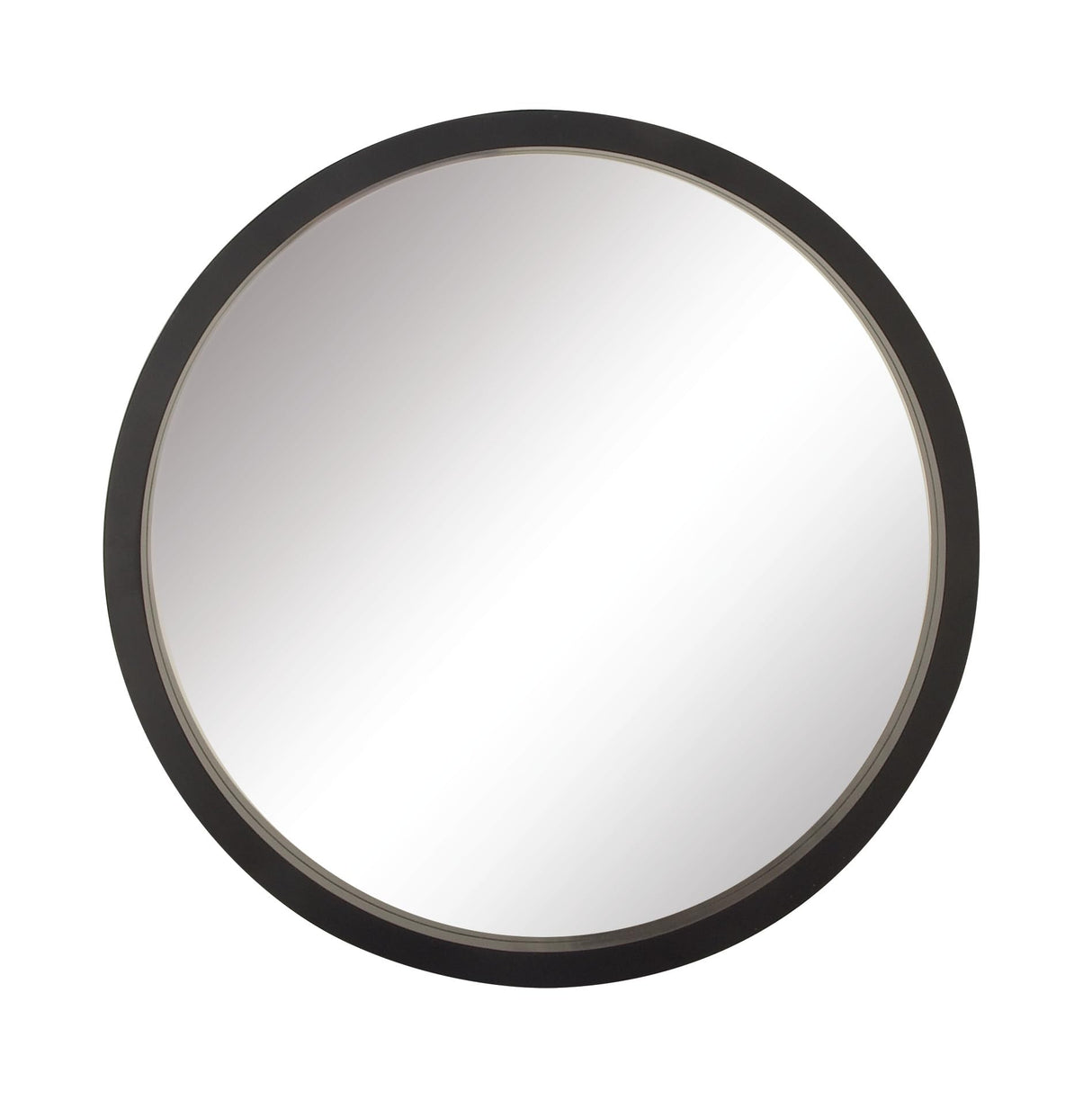 Wooden Room Wall Mirror Entryway Mirror, Wall Mounted Mirror 32" x 2" x 32", Black