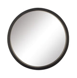 Wooden Room Wall Mirror Entryway Mirror, Wall Mounted Mirror 32" x 2" x 32", Black