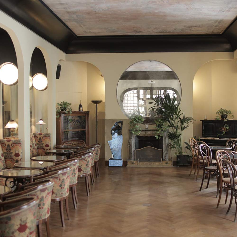 Modern Waterfalling Fountain Outdoor Indoor Zen Garden Water Features in Cast Stone Color