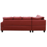 MZX-Niki-SF-00067-LWJ Sofas & Couches, Left Chaise, Red-Faux Leather