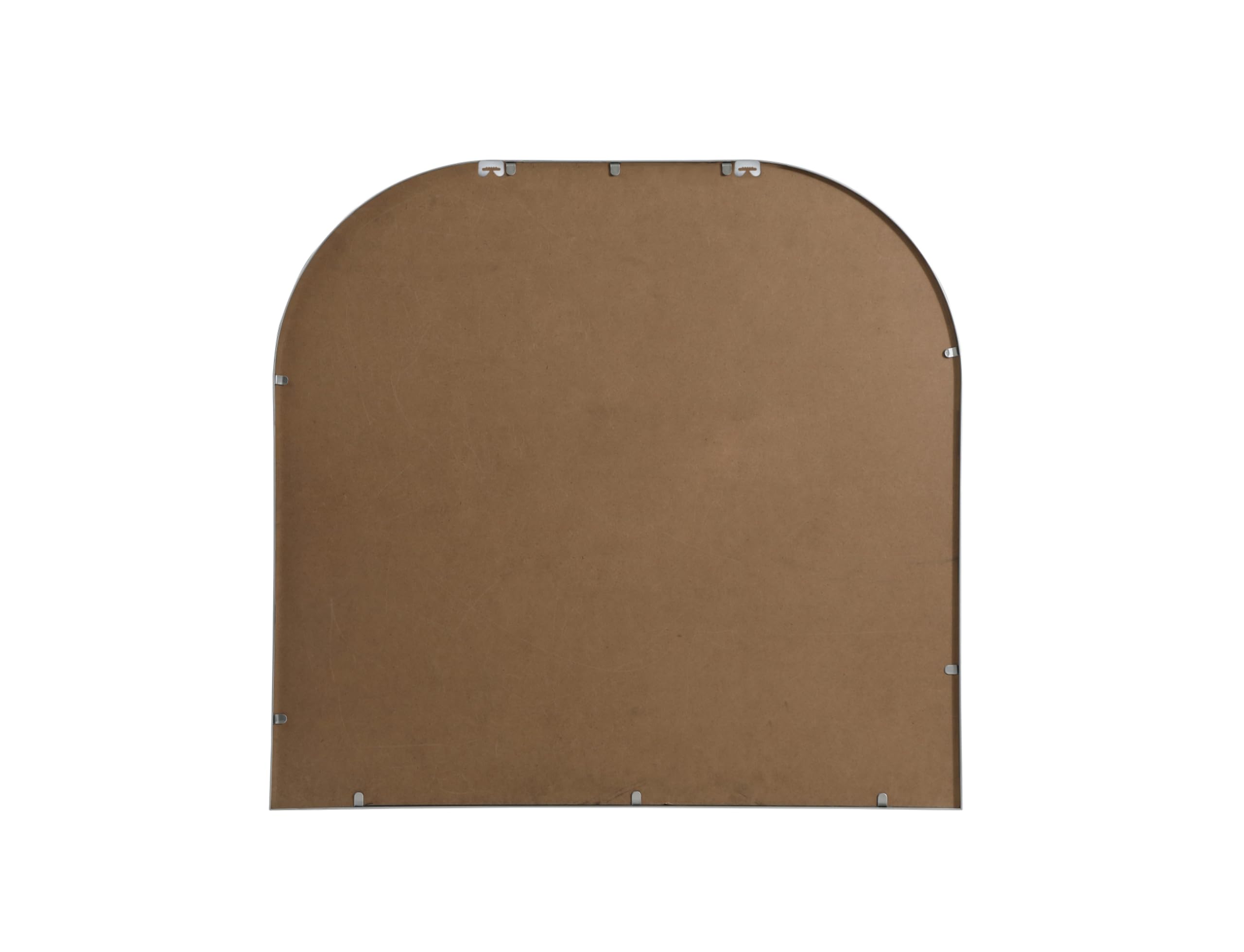 Decor Blaire 36x34 Arch Modern MDF Wood/Iron Mirror in Black