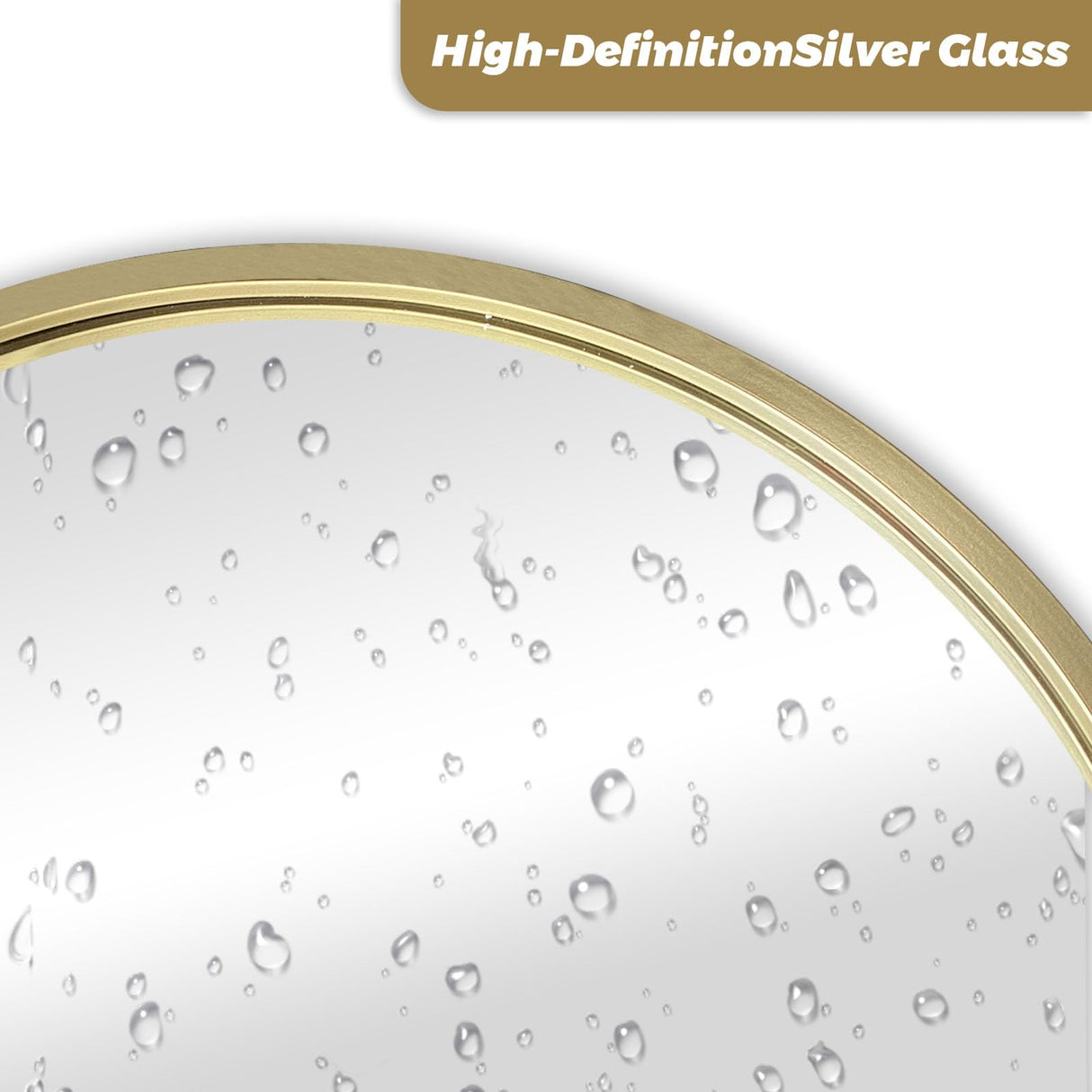 Trifold Vanity Mirror 3-Way Adjustable 30x37 Inch - Champagne Gold Arch Wall Mounted