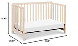 4-in-1 Low-Profile Convertible Crib in Washed Natural, Greenguard Gold