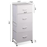 Dresser with 4 Drawers, Storage Tower, Organizer Unit, Fabric Dresser for Bedroom