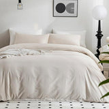 100% Washed Cotton Linen Feel Textured Comforter