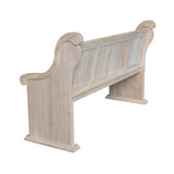 Sanctuary, Unfinished Bench, 62.8 in W x 25 in D x 38.2 in H