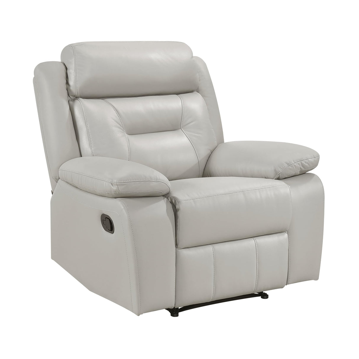 Recliner Chair Leather Recliner with Pillow Top Armrests, Home Theater Seating