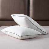 Set of 2 Luxury Down Fiber Pillow - Soft Down Fiber Pillows for Sleeping Breathable