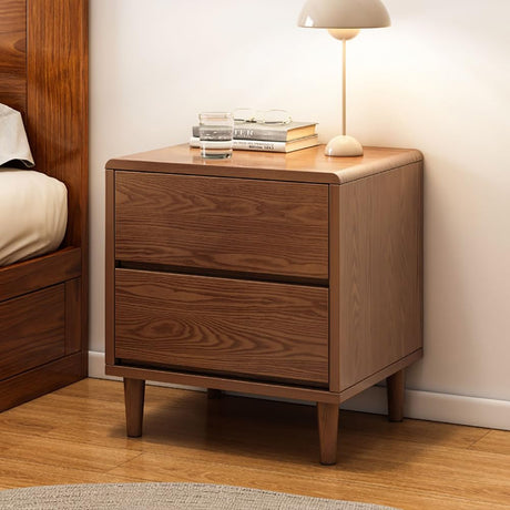 Wooden Bedroom Nightstand Side Table, Modern Nightstand with 2 DrawersNightstand Side Table, Bedroom Furniture,A48cm