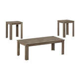 I 3 Piece Table Set, Dark Taupe