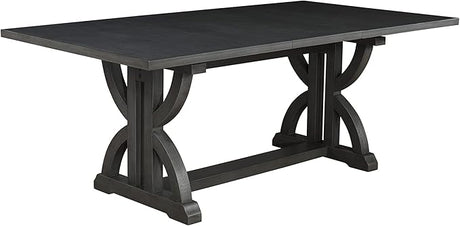 MIAT Mia Rectangular Wood Dining Table in Gray