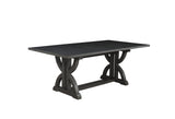 MIAT Mia Rectangular Wood Dining Table in Gray