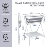 Portable Dog Bath Tub - Collapsible Elevated Pet Washing Station
