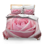 3PCS Comforter Cover Set with 2 Pillow Shams Lightweight Full Beautiful Pink Rose Perfect