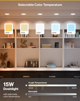 LED Disc Lights 6 Inch Flush Mount Ceiling - 24 Pack Dimmable Recessed Lighting