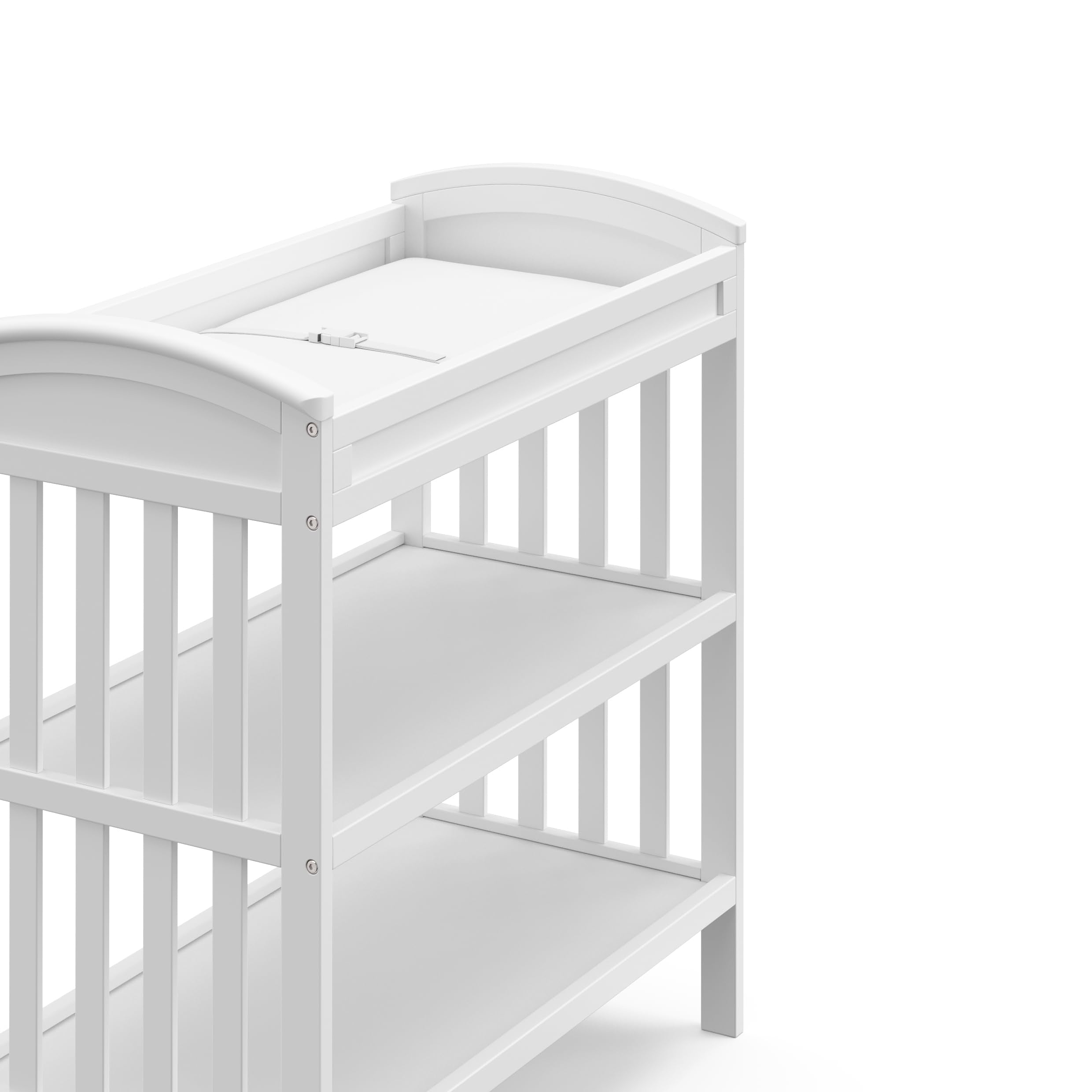 Benton Changing Table with Bonus Water-Resistant Changing Pad (White) - GREENGUARD Gold Certified