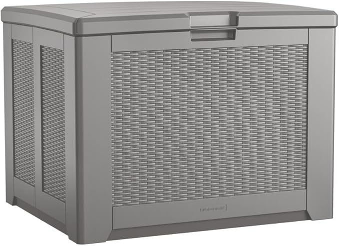 Extra Large Resin Outdoor Storage Deck Box (134 Gal), Weather Resistant, Gray