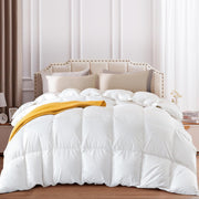Fusion White Goose Down Comforter Cal King Size,Heavy Weight for Winter