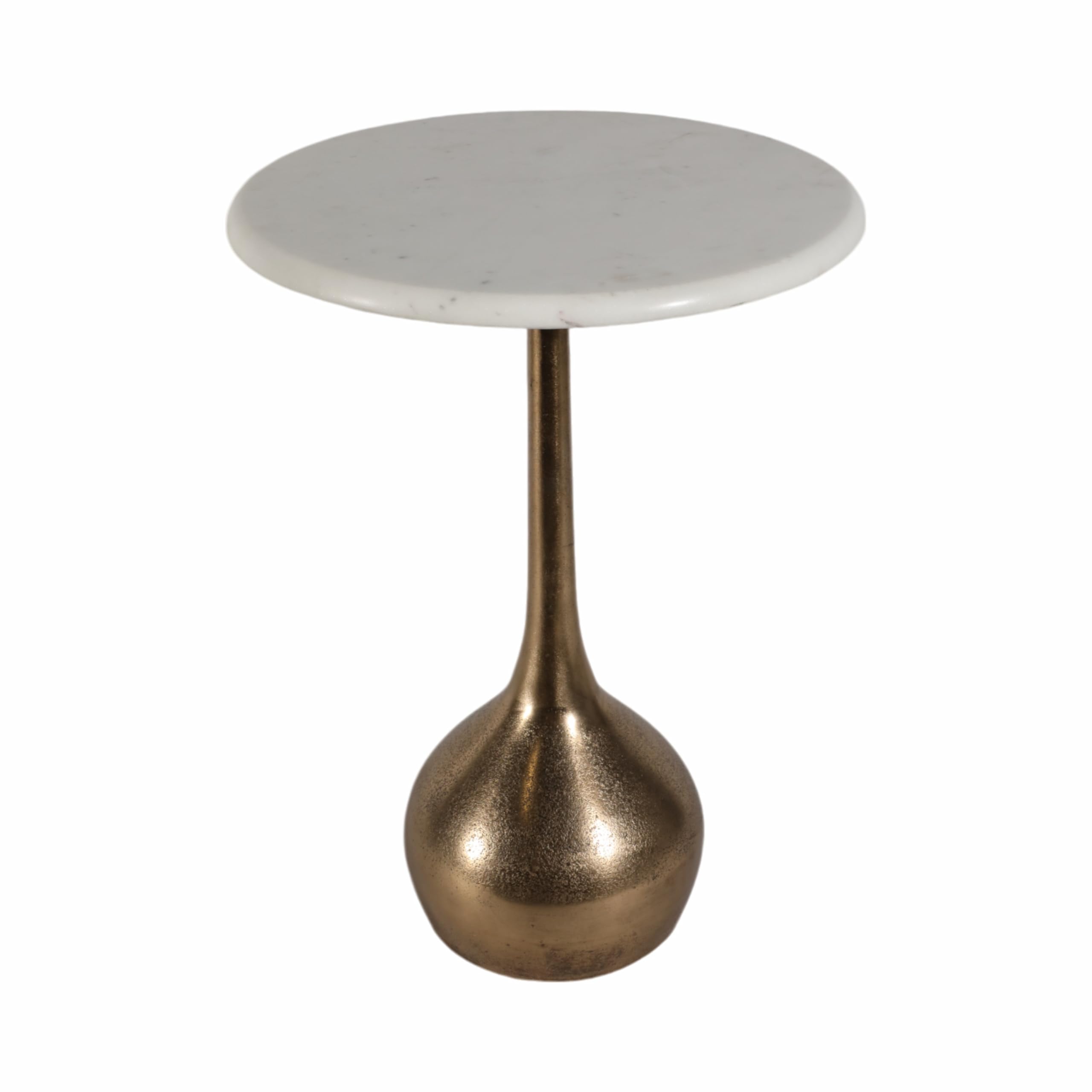 20" Accent Table Ball Base, Marble, Aluminum