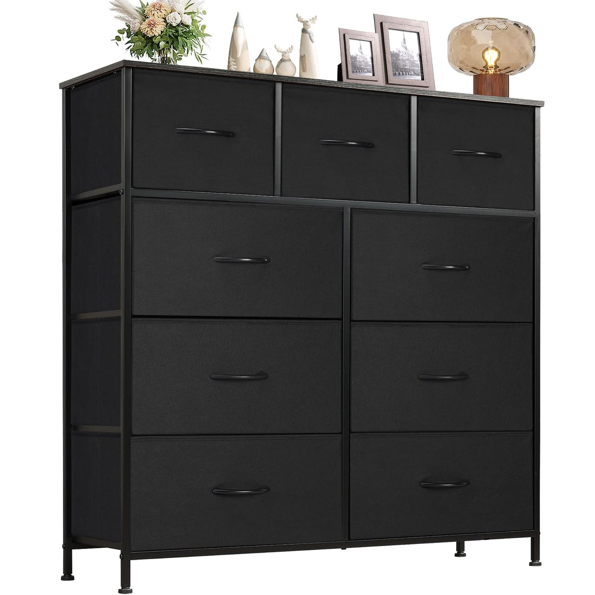 Dresser with 9 Drawers, Storage Unit Organizer Chest for Clothes, Tall Dressers