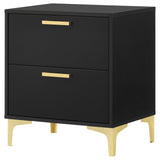 Kendall 2-Drawer Contemporary Nightstand Bedroom Storage Cabinet Bedside Table