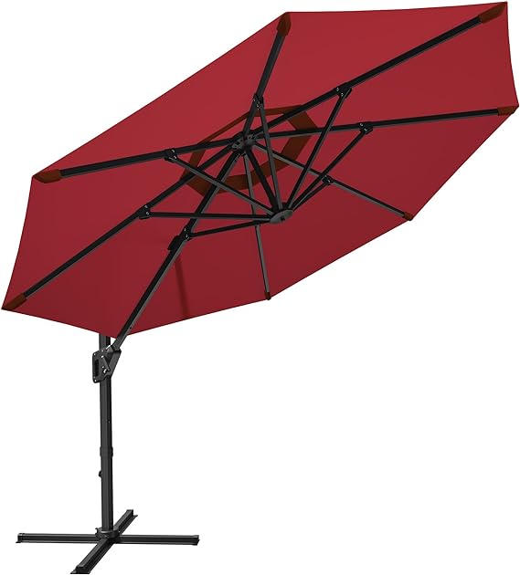13Ft Patio Umbrella Outdoor Double-Sided Market Extra Large Table Umbrella
