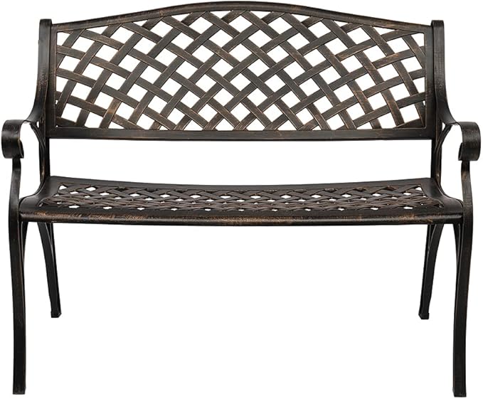 Outdoor Cast Aluminum Patio Bench