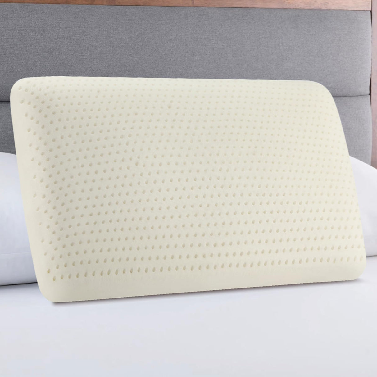 Talalay Latex Pillow, Luxury Queen Sleeping Bed Latex Foam Pillow for Side, Back