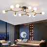 Modern Gold Sputnik Chandelier,12 Lights Metal Ceiling