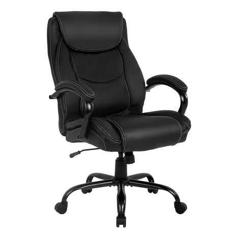 Office Chairs for Heavy People Big and Tall 500lbs Wide Seat Ergonomic PU Leather Desk