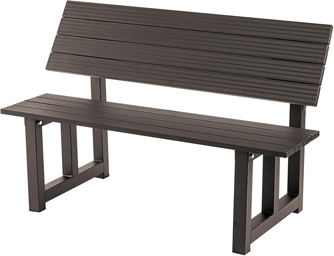 Aluminum Outdoor Convertible Bench, Brown