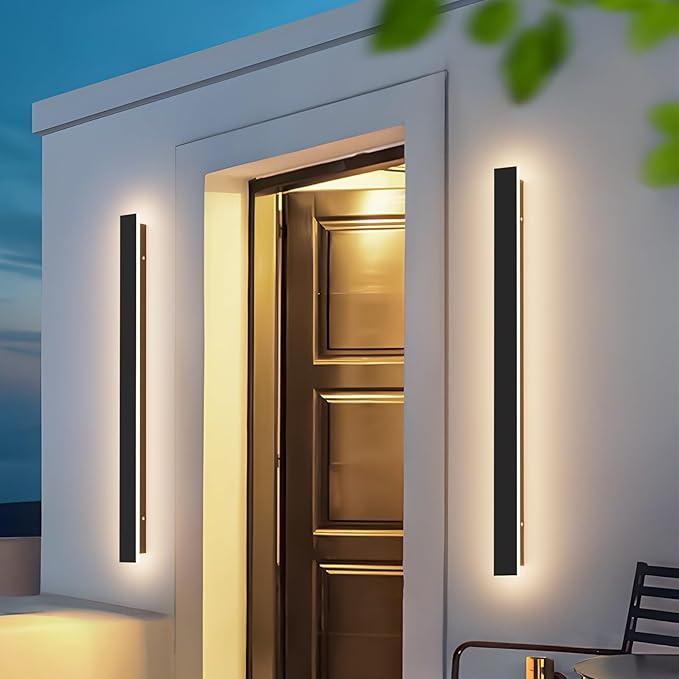 2 Pack 40Inch Long Outdoor LED Wall Lights 3000K Modern Exterior Wall Light Fixtures