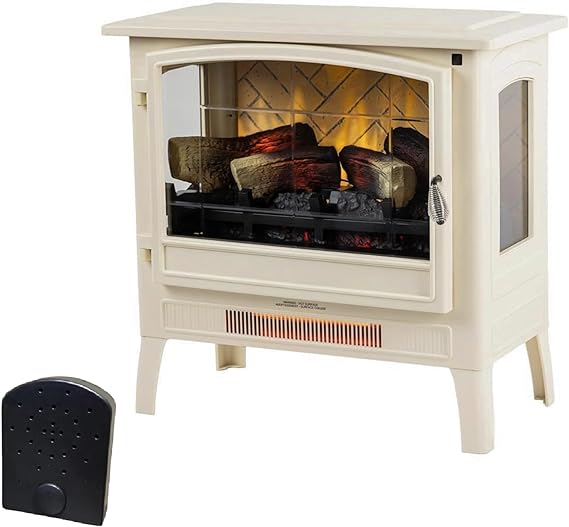 Country Living Infrared Freestanding Electric Fireplace Stove Heater in Navy Blue