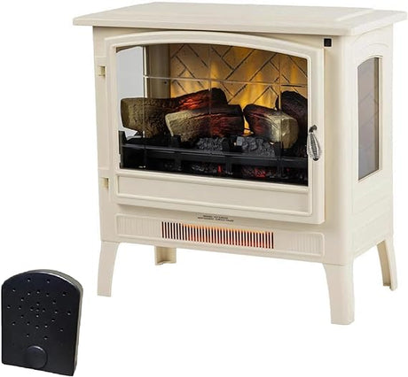 Country Living Infrared Freestanding Electric Fireplace Stove Heater in Navy Blue