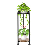 2 Tier Plant Stands Indoor Clearance, 30 Inch Tall Metal Corner Plant Stand,