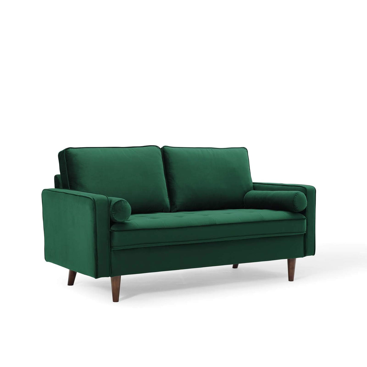 Modway Valour Performance Velvet Loveseat, Green Valour Performance Velvet Loveseat