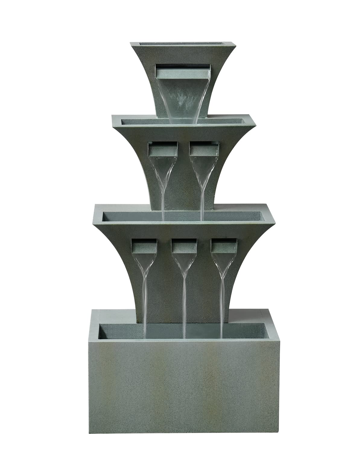 Outdoor Fountains and Waterfalls Multi-Tier Modern Flooring-Standing Fountain for Garden