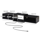 Floating TV Stand Wall Mounted with Power Outlet