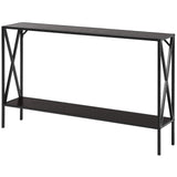 Console Table 2-Tier 47.5 Inch Hallway Table for Entryway with Steel Structure