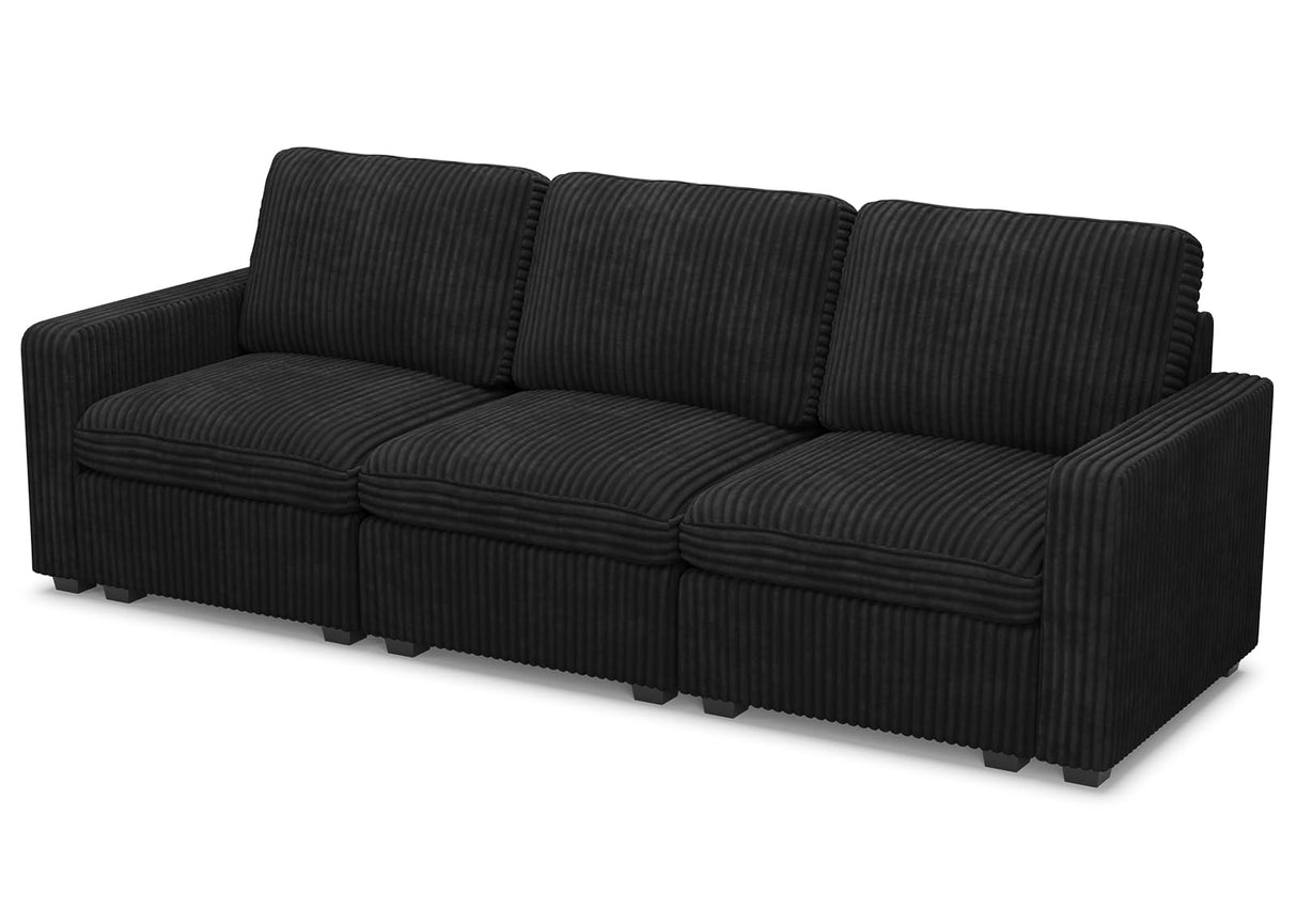Modular Sectional Sofa with Storage Seats 3 Seat Corduroy Couch Oversized