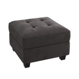 Multi-Function Storage Ottoman Bench, Velvet Foot Rest with High-Density Foam