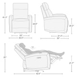 Recliner Chair, Zero Wall Reclining Sofa Chair W Power Headrest Type-C Charger