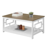 Town Square Coffee Table, Driftwood/White