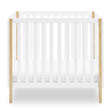 Gio Mini Crib with 2.75" Mattress Included, Bianca White/Natural