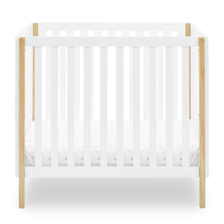 Gio Mini Crib with 2.75" Mattress Included, Bianca White/Natural