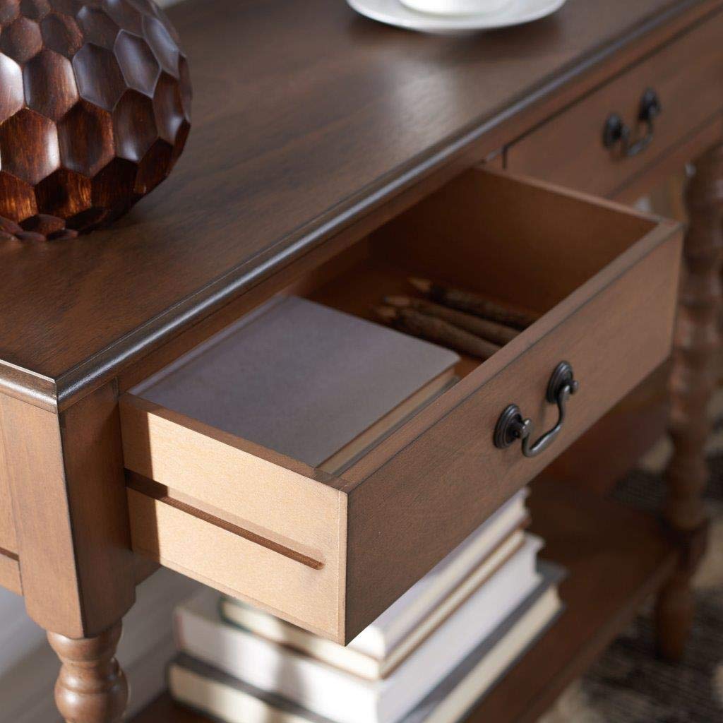 Home Collection Athena Brown 2-Drawer Console Table, 0